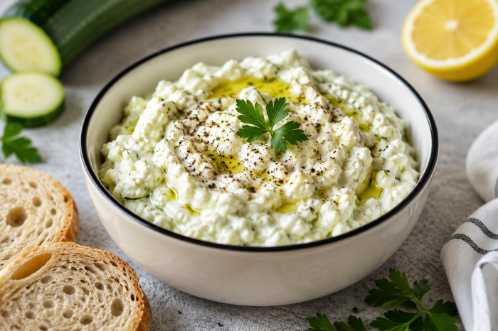 Dips zum Grillen_Zucchini und Schafskäse